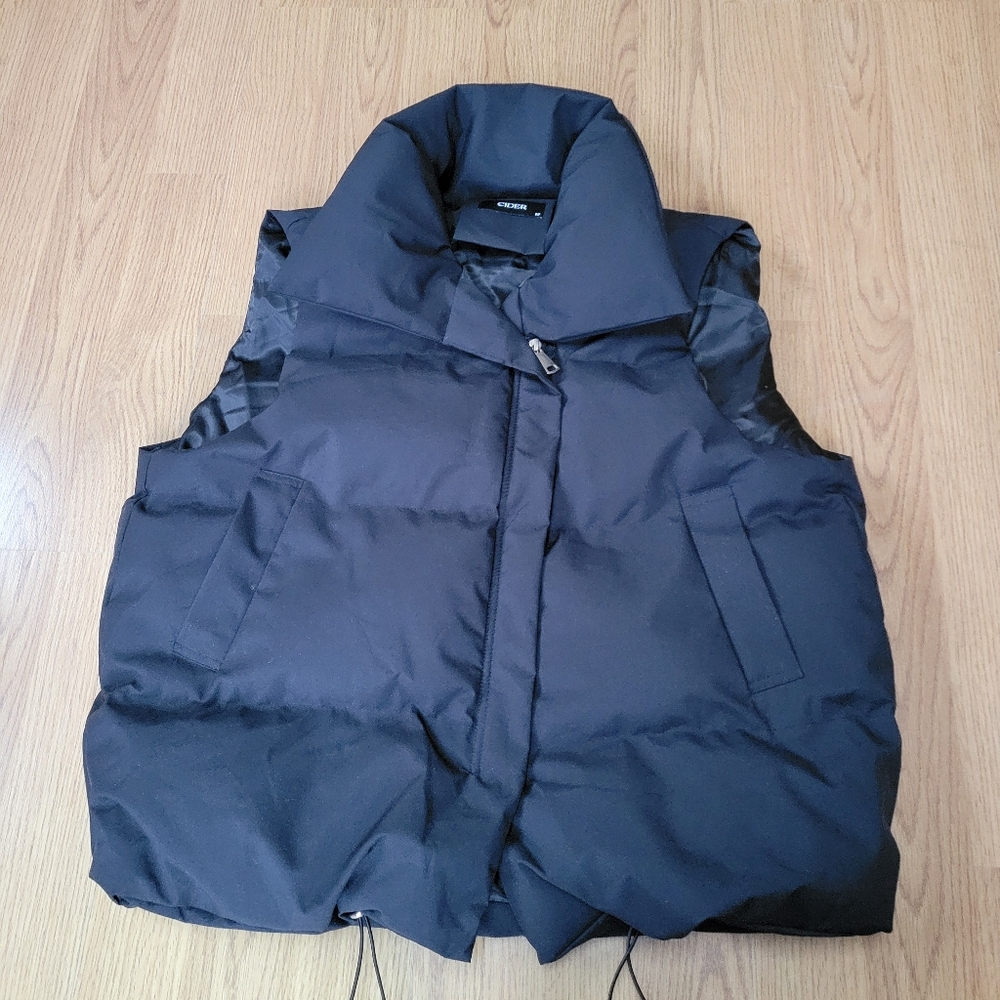 Cider Black Puffer Vest